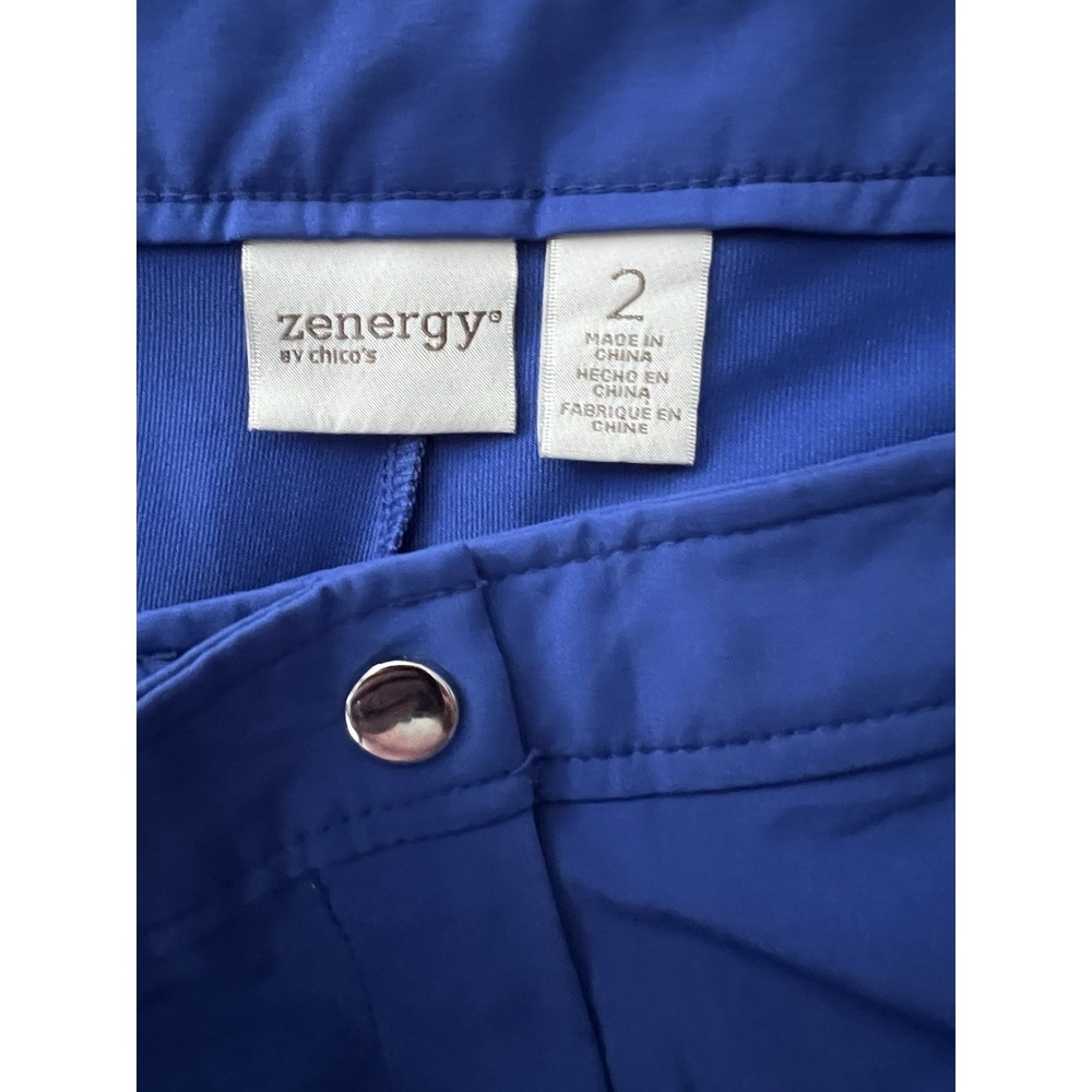 Zenergy By Chics Skorts Blue Womens Size 2 Pockets - Picture 6 of 6